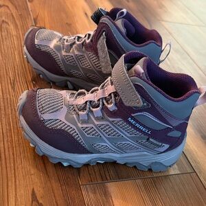 Merrell Youth Purple and Gray Trail Boots